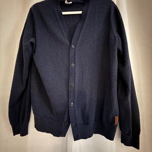 Ben Sherman XXL Navy Merino Wool Cardigan - Classic & Luxurious Knitwear